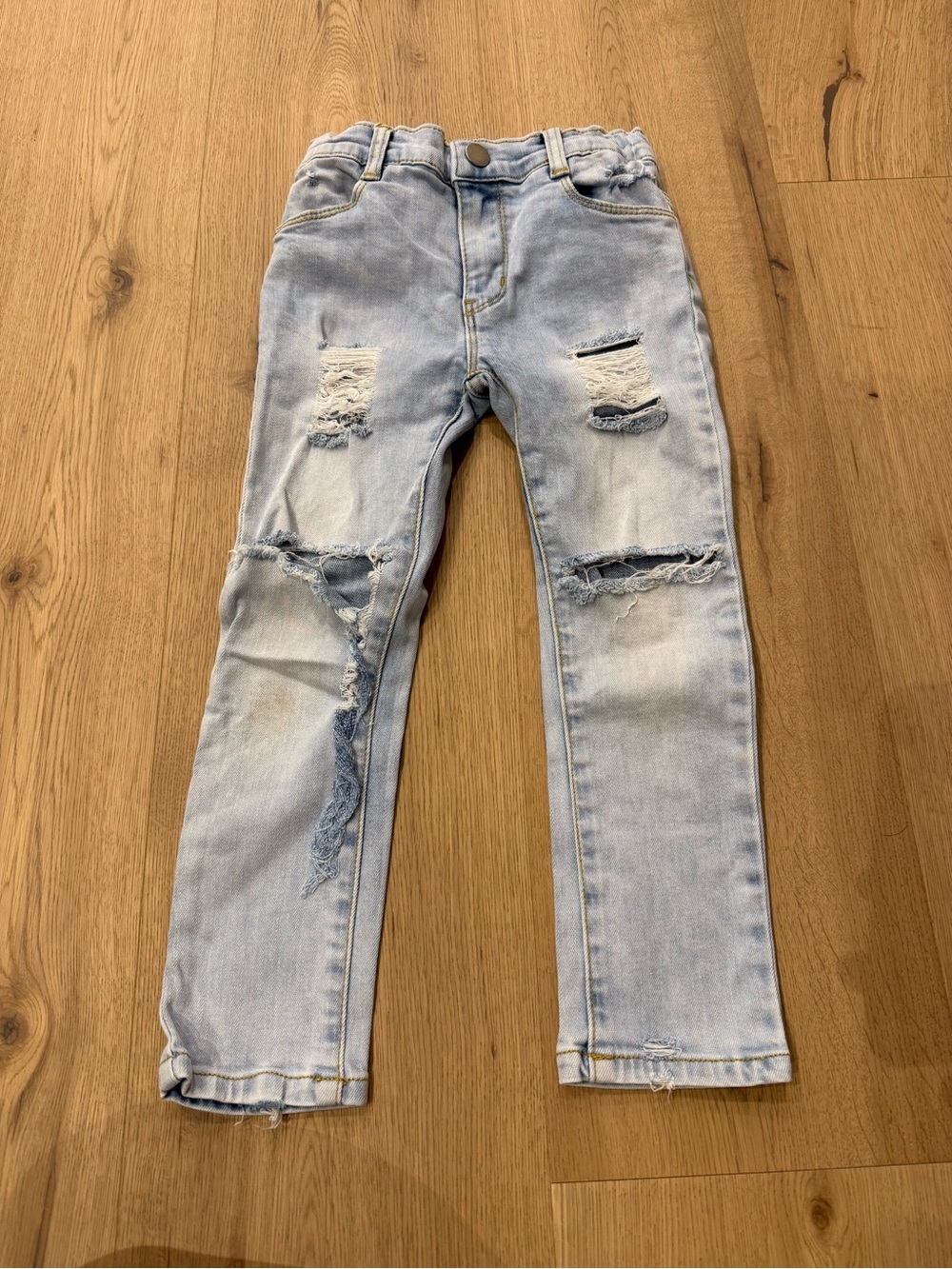 TATTRD Threads | distressed kids faded jeans elastic waistband
